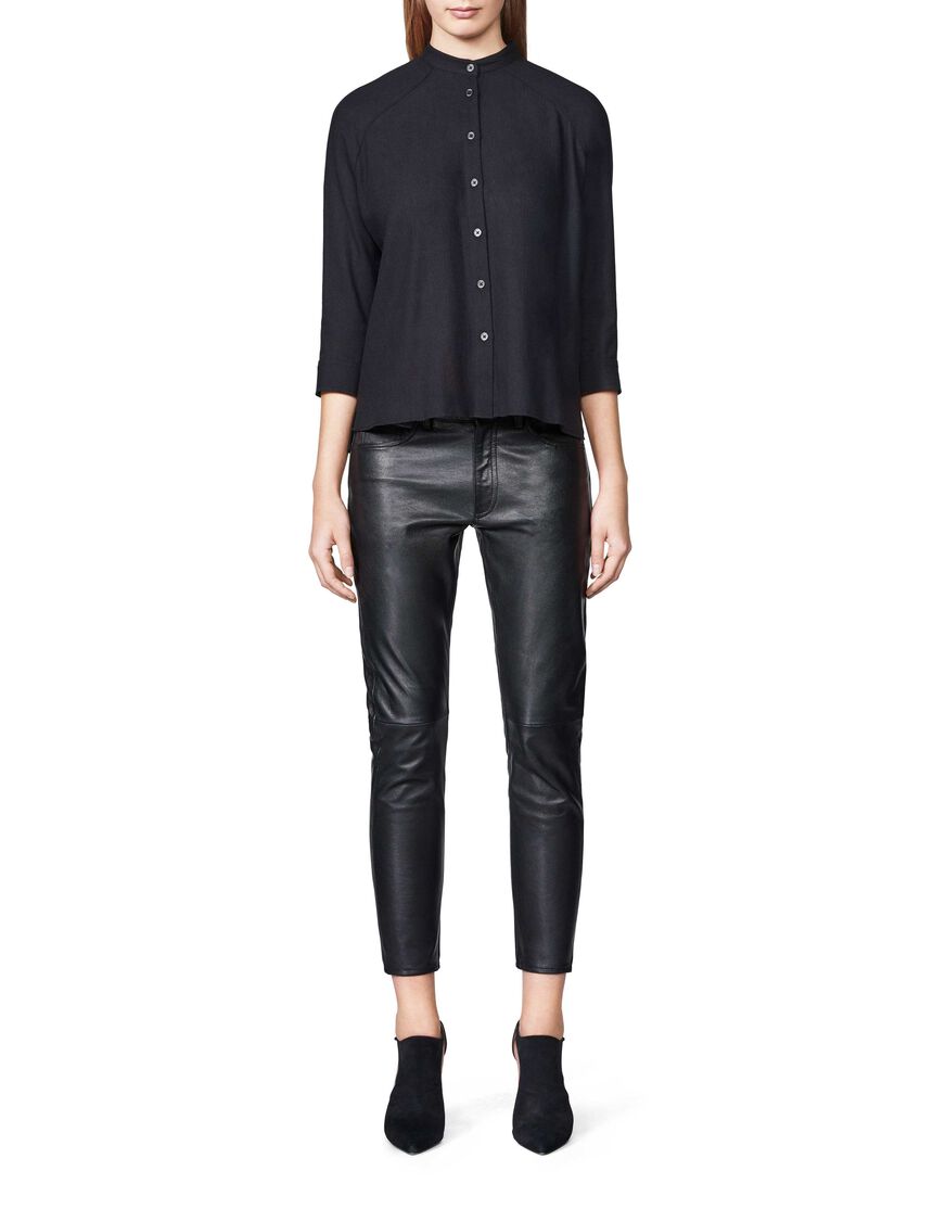 Blade leather trousers in Black from Tiger of Sweden Blade leather trousers in Black from Tiger of Sweden