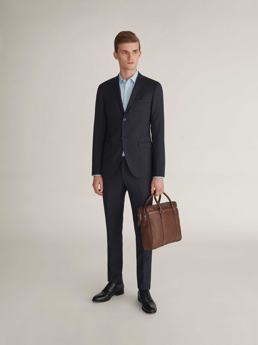 Printel Briefcase in Medium Brown from Tiger of Sweden Printel Briefcase in Medium Brown from Tiger of Sweden