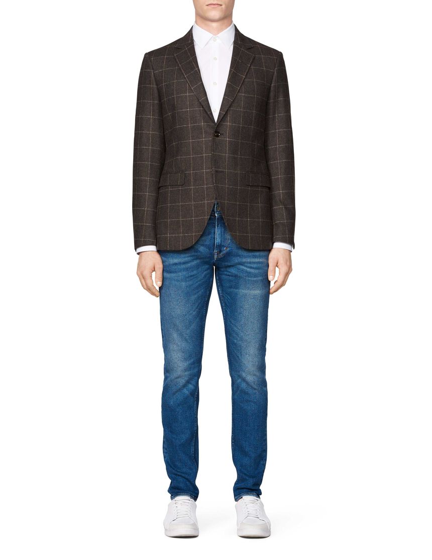 LAMONTE 3 BLAZER in Brown from Tiger of Sweden LAMONTE 3 BLAZER in Brown from Tiger of Sweden