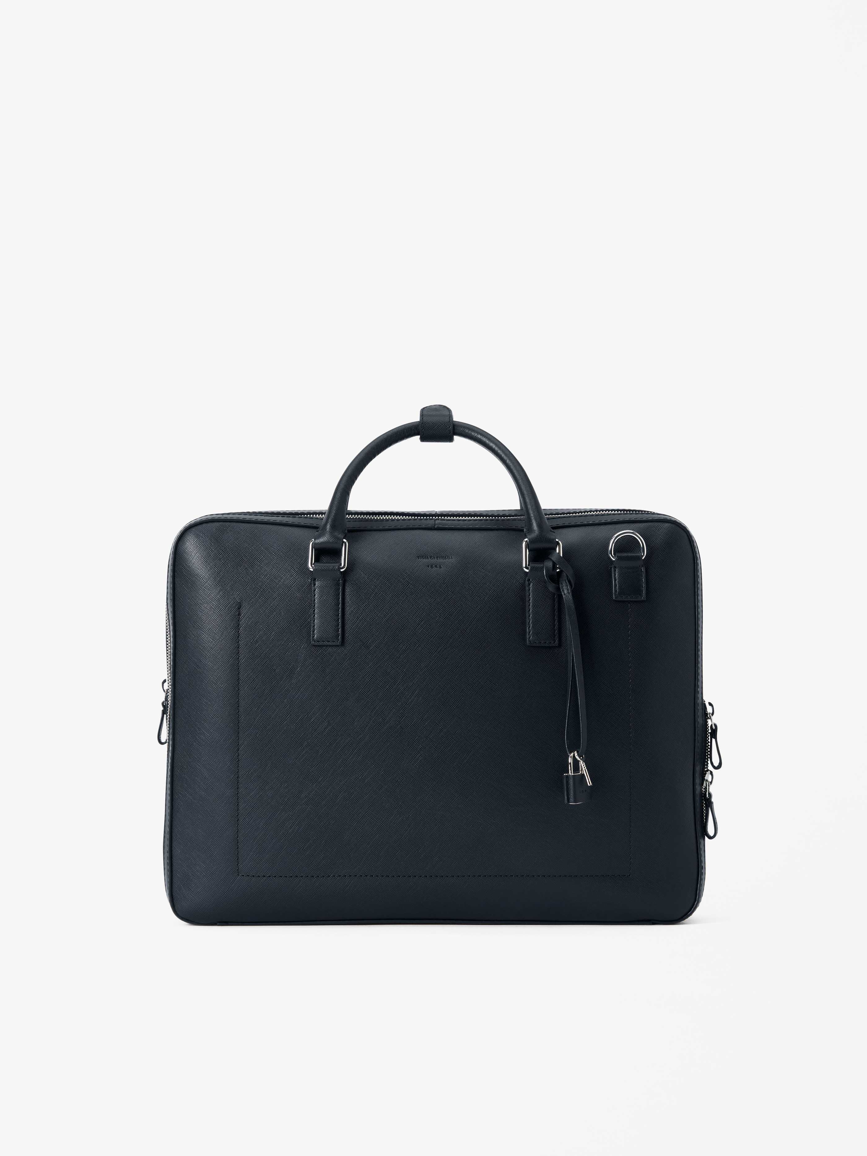 Sandro saffiano leather briefcase hot sale